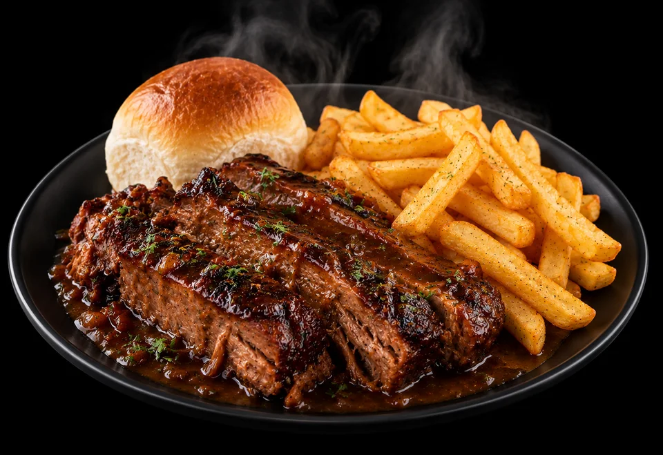Brisket, chips & a roll