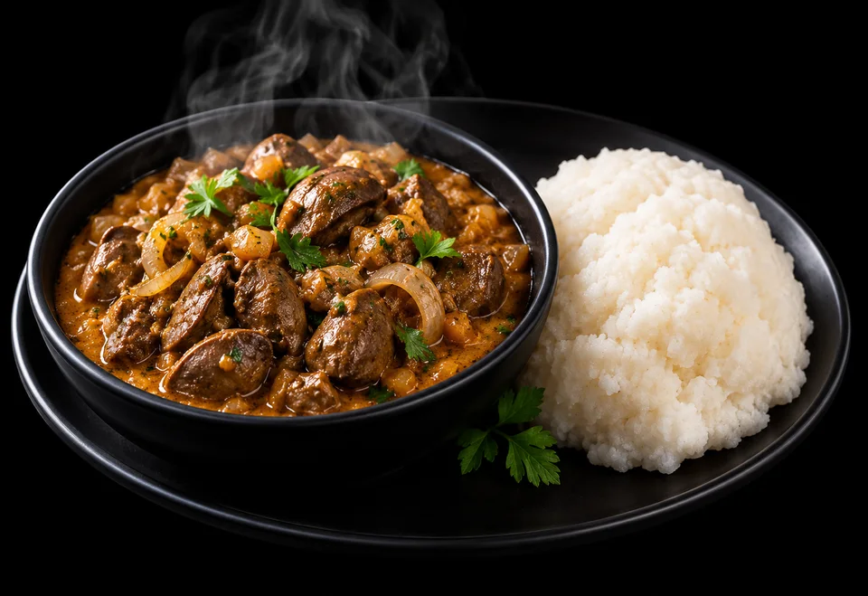Chicken livers & pap