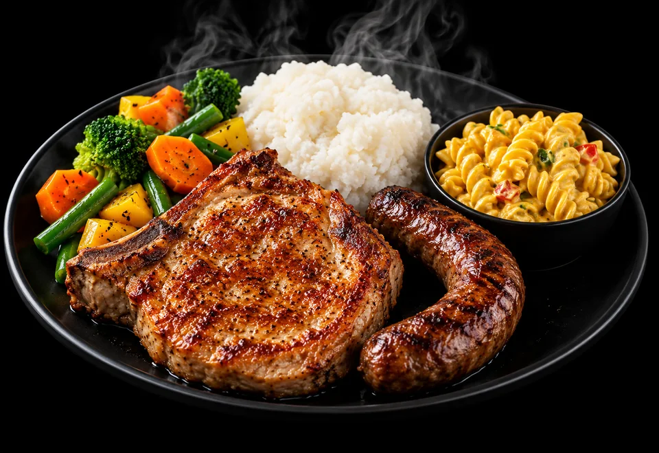 Pork chop & wors platter